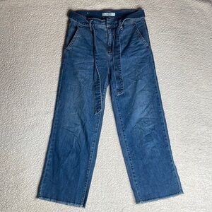 Dyndnm Karlie denim Jeans Waisted baggy Raw Hem Size 27
